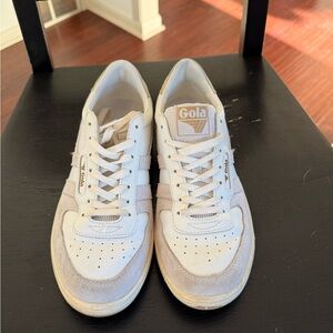 Gola White and Tan Casual Sneakers